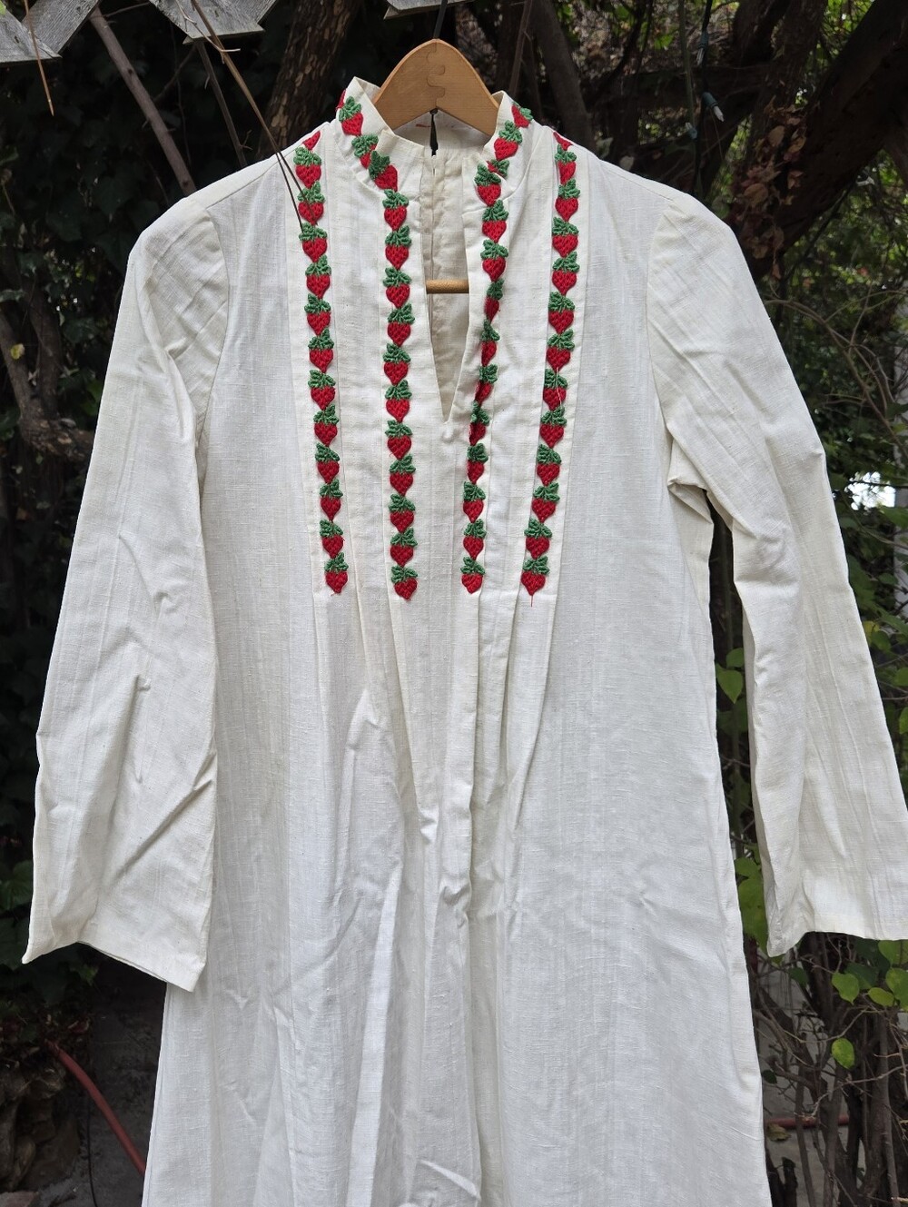 🍓 Vintage 70s Hippie Dress S M